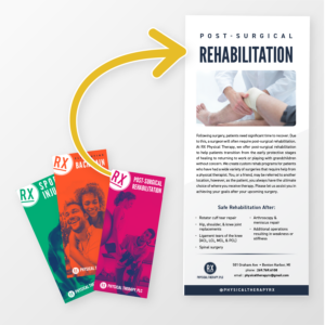 Patient Rack Card System | PT Marketing Store