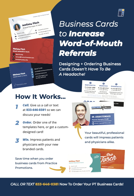 physical therapy business cards