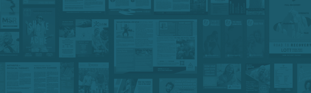 Compilation of Printed Marketing Materials for Physical Therapy Clinics