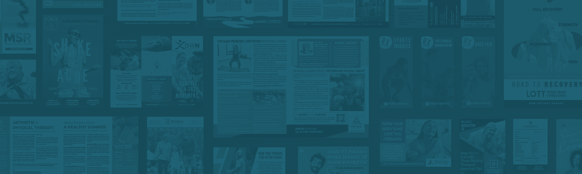 Compilation of Printed Marketing Materials for Physical Therapy Clinics